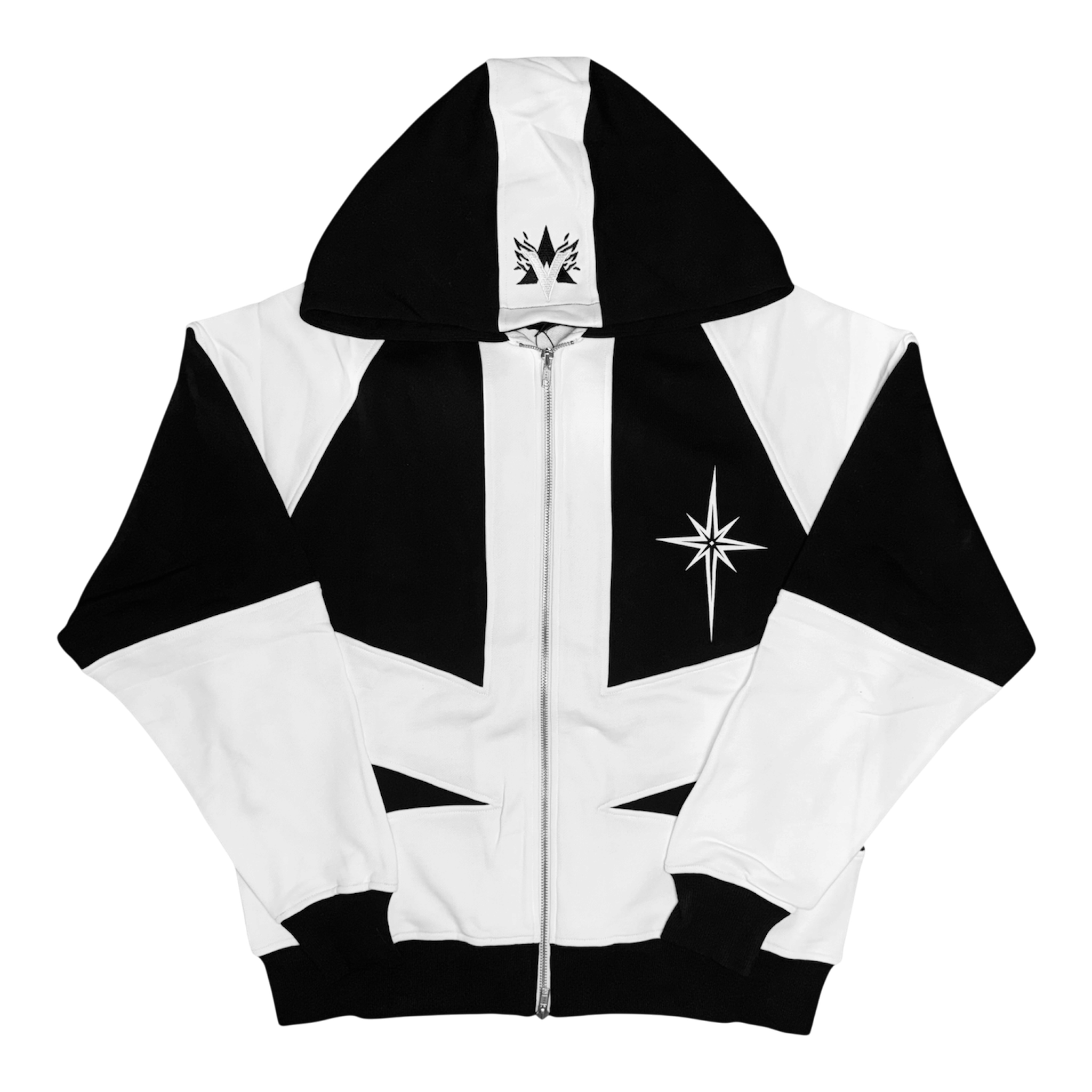 ASTRAL Full-Zip Hoodie - Black/White